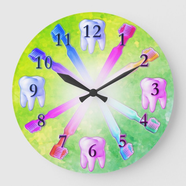 Reloj de cepillo de dientes colorido para niños (Anverso)