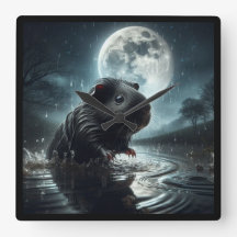 Reloj de cerdo de Guinea negra