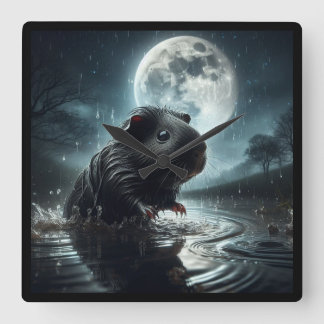 Reloj de cerdo de Guinea negra