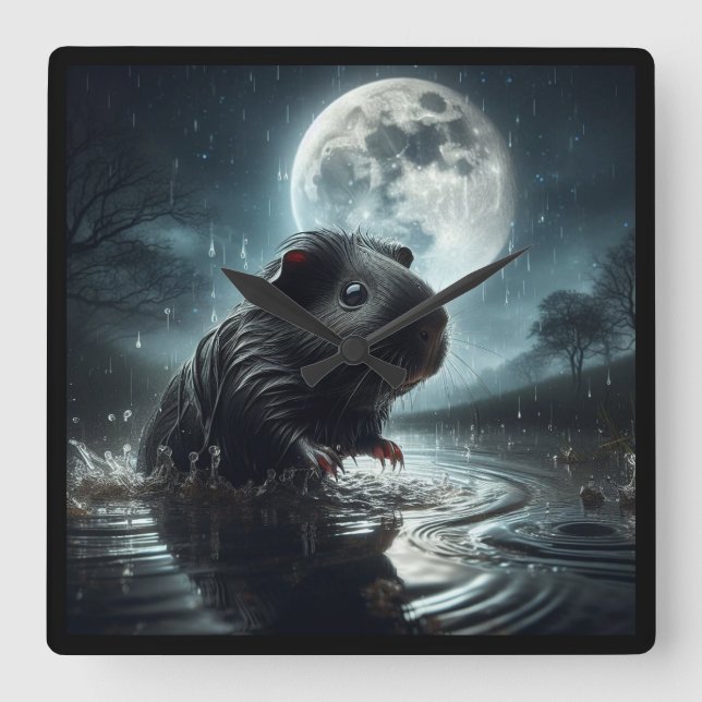 Reloj de cerdo de Guinea negra (Anverso)