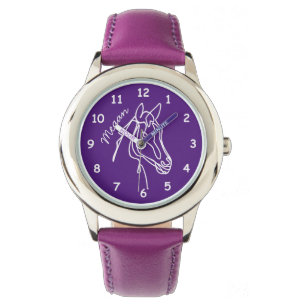 Reloj de chica con nombre personalizado con diseño