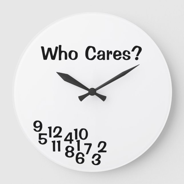 Reloj de Chiste de los números con saltos de los r (Anverso)