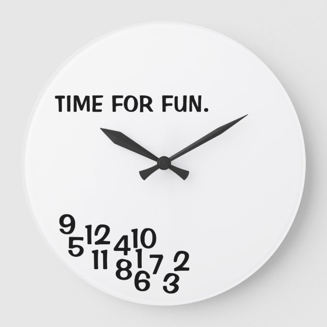 Reloj de Chiste de los números con saltos de los r (Anverso)