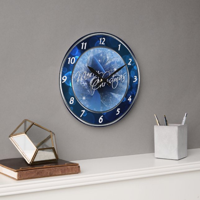 Reloj de cinta azul para navidades (Oficina)