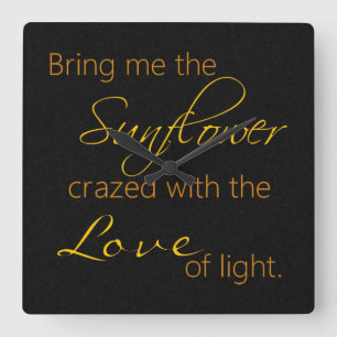 Reloj de citas de girasol negro