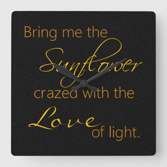 Reloj de citas de girasol negro (Anverso)