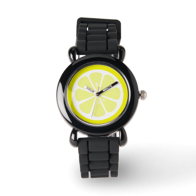 Reloj de cítricos de limón Slice (Anverso)