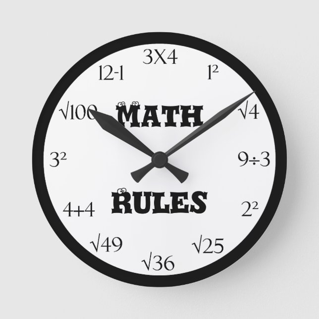 Reloj de clase de ecuación matemática (Anverso)