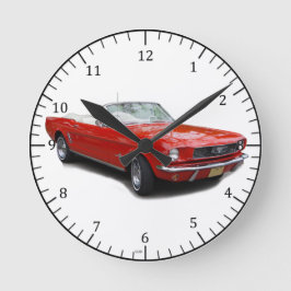 Reloj de coche rojo convertible de 1966