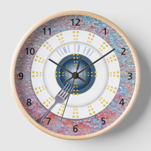 Reloj de cocina con reloj de pared de horquilla