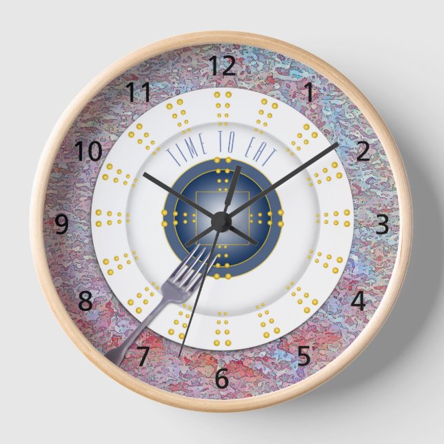 Reloj de cocina con reloj de pared de horquilla (Anverso)