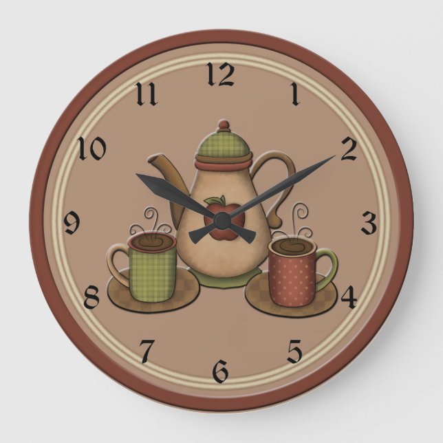 Reloj de cocina de café de campo (Anverso)