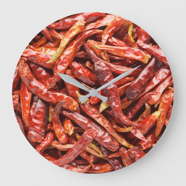 Reloj de cocina de los pimientos de chile (Anverso)