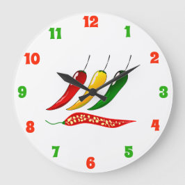Reloj de cocina de Pepper Chili