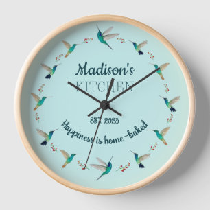 Reloj de cocina del personalizado Hummingbird