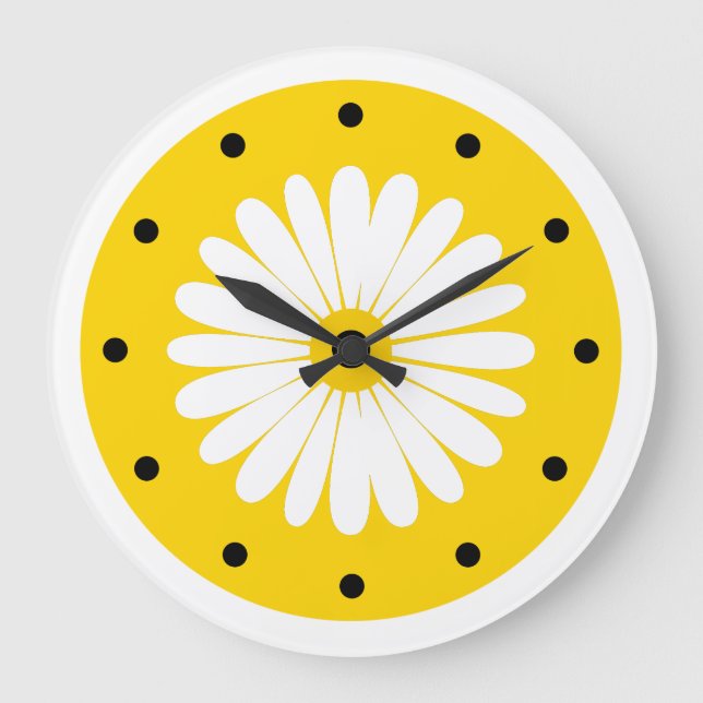 Reloj de cocina floral alegre y brillante (Anverso)