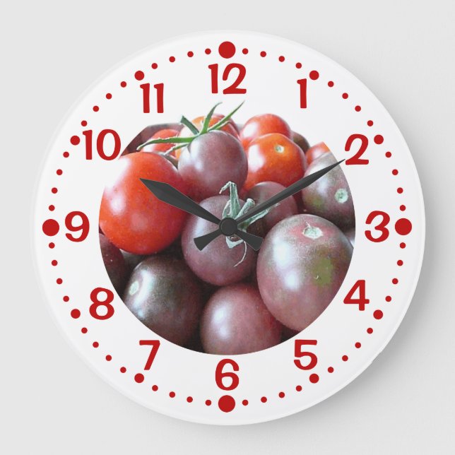 Reloj de cocina Personalizado de tomates de cerezo (Anverso)