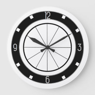 Reloj de cocina retro estilo diner (blanco y negro
