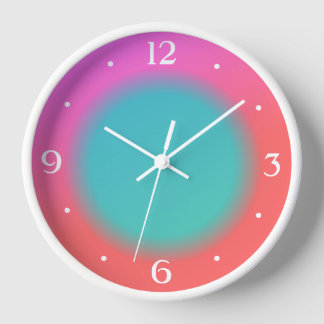 Reloj de cocina rosa naranja verde refrescante