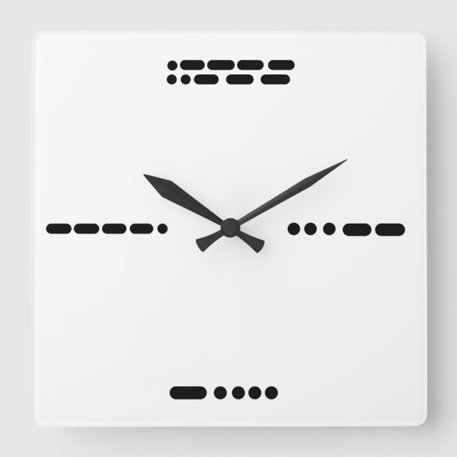 Reloj de código Morse 3, 6, 9, 12 (Anverso)