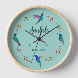 Reloj de colibrí mexicano de orejita violeta perso