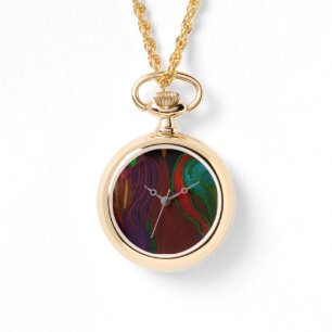 Reloj de collar con arreglo floral de Hades