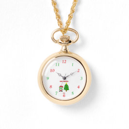 Reloj de collar de oro de los navidades FrankenChe