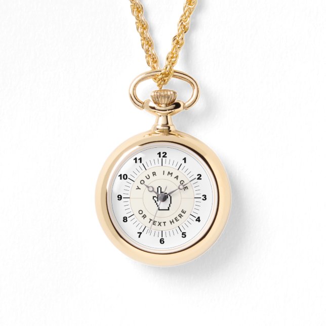 Reloj de collar de oro - Personalizado (añadir ima (Anverso)