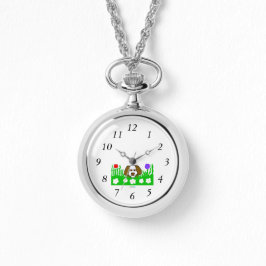 Reloj de collar de plata de Pup N Play