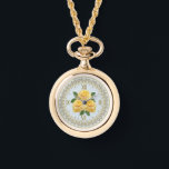 Reloj de collar de rosas amarillas<br><div class="desc">Reloj de collares de rosas amarillas Siga el tiempo con su foto favorita en el dial con el Reloj de aleación de collar de EwatchFactory®. Este reloj es Alloy con un acabado combinado pulido y cepillado. Cadena de aleación. El movimiento de Japón garantiza un tiempo preciso. Viene con una garantía...</div>