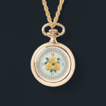 Reloj de collar de rosas amarillas<br><div class="desc">Reloj de collares de rosas amarillas Siga el tiempo con su foto favorita en el dial con el Reloj de aleación de collar de EwatchFactory®. Este reloj es Alloy con un acabado combinado pulido y cepillado. Cadena de aleación. El movimiento de Japón garantiza un tiempo preciso. Viene con una garantía...</div>