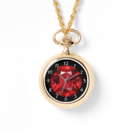Reloj de collar de ruby