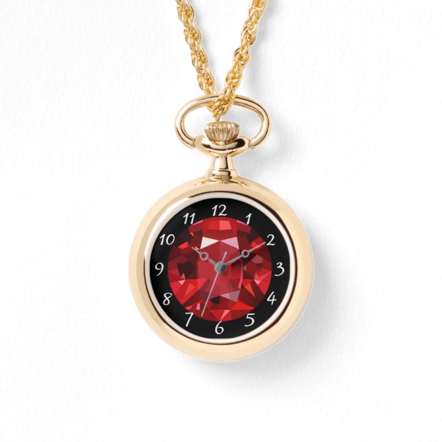 Reloj de collar de ruby (Anverso)