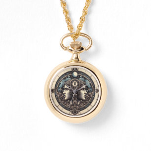 Reloj de collar del horóscopo Gemini