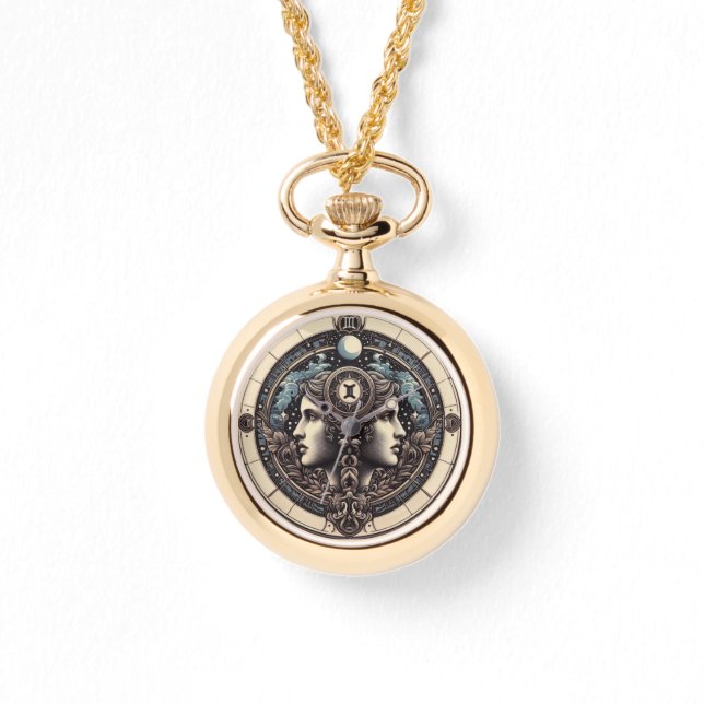 Reloj de collar del horóscopo Gemini (Anverso)