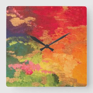 Reloj de colores arcoiris