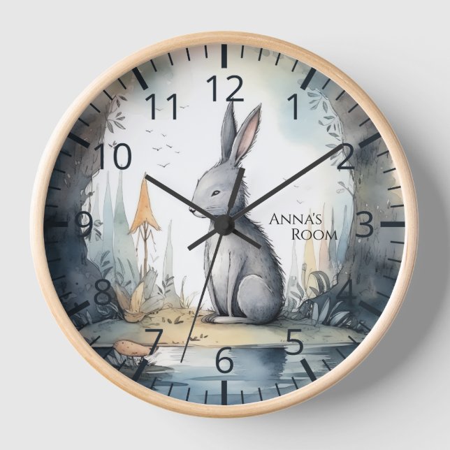 Reloj de conejo de cuaculas personalizadas (Anverso)