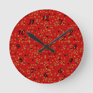 Reloj de confetti de graduación roja