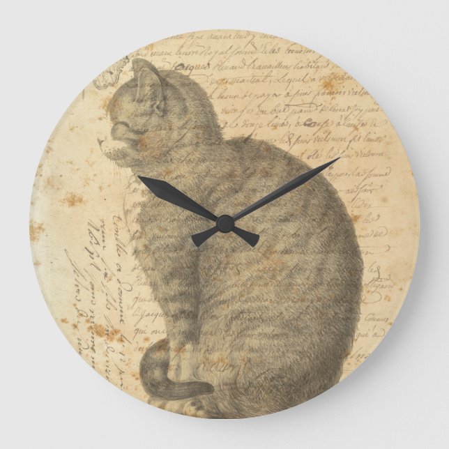 Reloj de congelación de gatos vintage (Anverso)