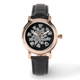 Reloj de 'copos de nieve de la Reina Ana'