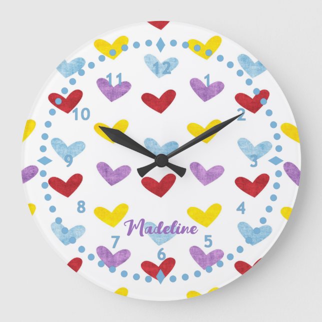 Reloj de corazón dulce pastel (Anverso)