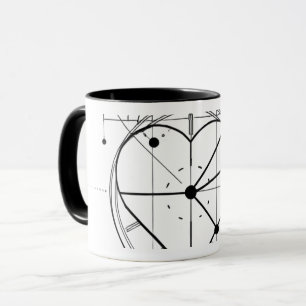 Reloj de corazón minimalista Taza geométrica - Taz