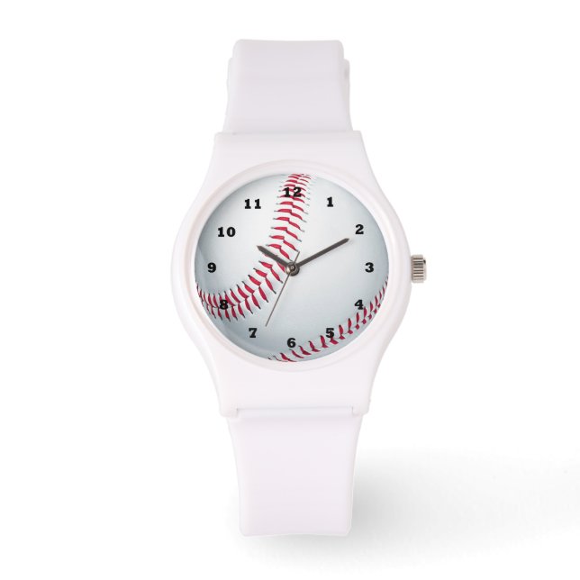 Reloj de correa blanca de silicona para deportes d (Anverso)