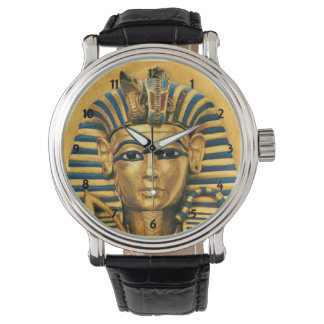 Reloj de correa de cuero negro para hombres King T