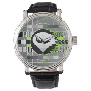 Reloj de correa de cuero vintage de Alien TV