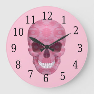 Reloj de cráneo de camuflaje rosado