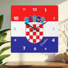Reloj de Croacia, hogar patriótico, bandera de Cro
