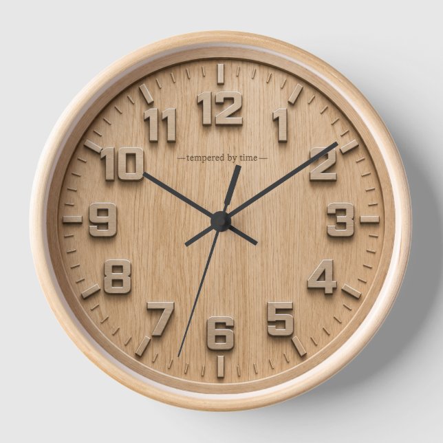 Reloj de cuarzo de decoración de madera (Anverso)