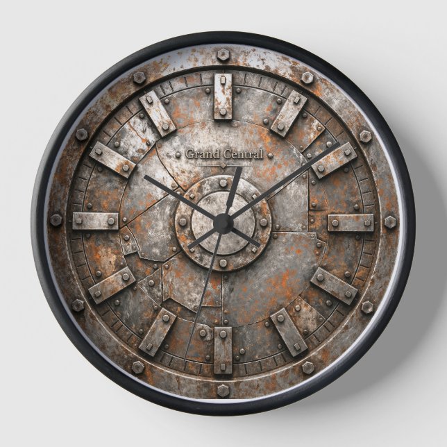 Reloj de cuarzo decorativo máquina de hierro (Anverso)
