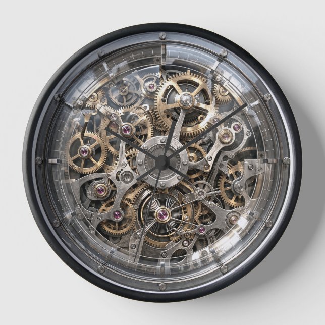Reloj de cuarzo para geeks de la tecnología DIY (Anverso)